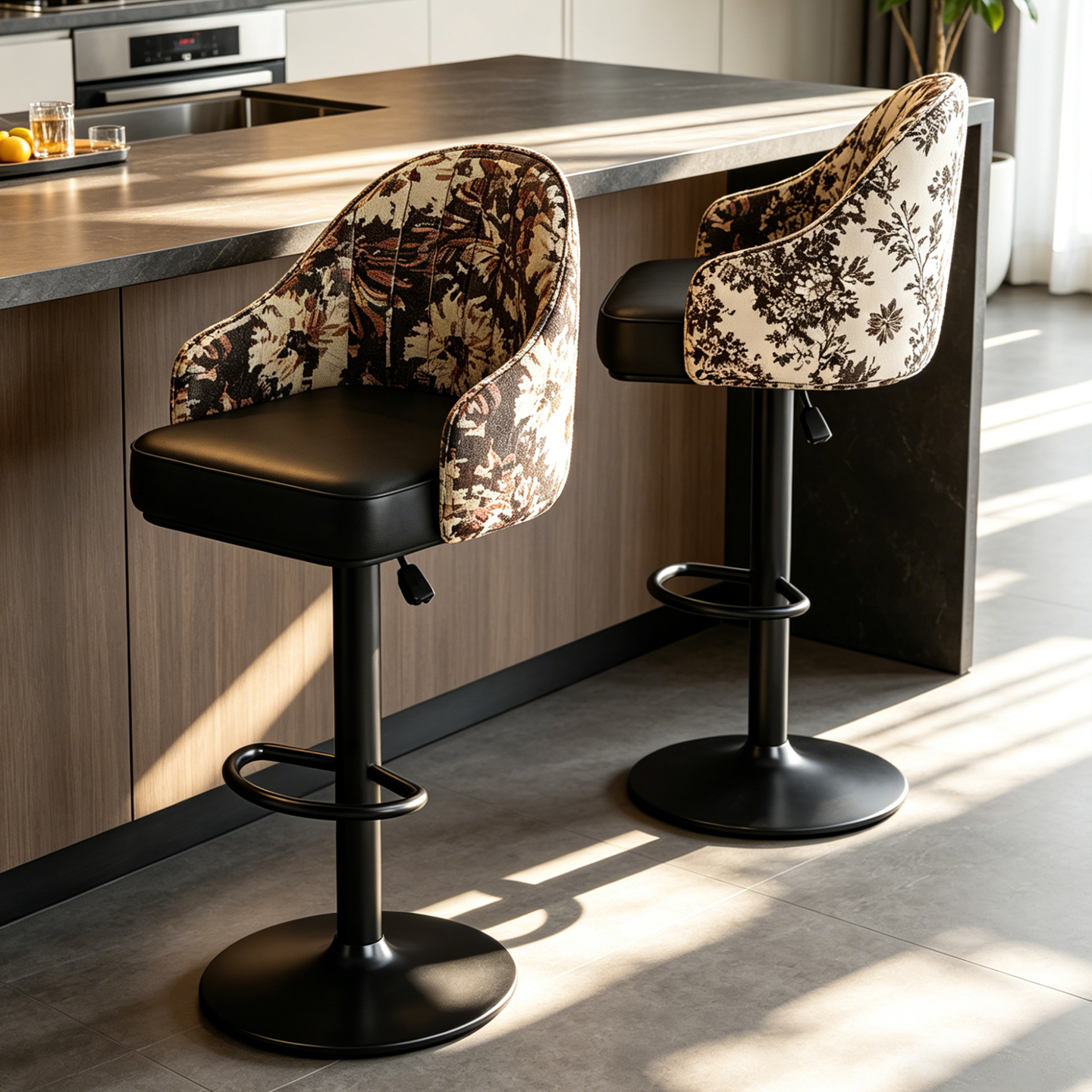 Modern Stylish Bar Stool | Household High Stool | Adjustable Bar Chair for Front Desk, Cafés, Restaurants, and Bubble Tea Shops